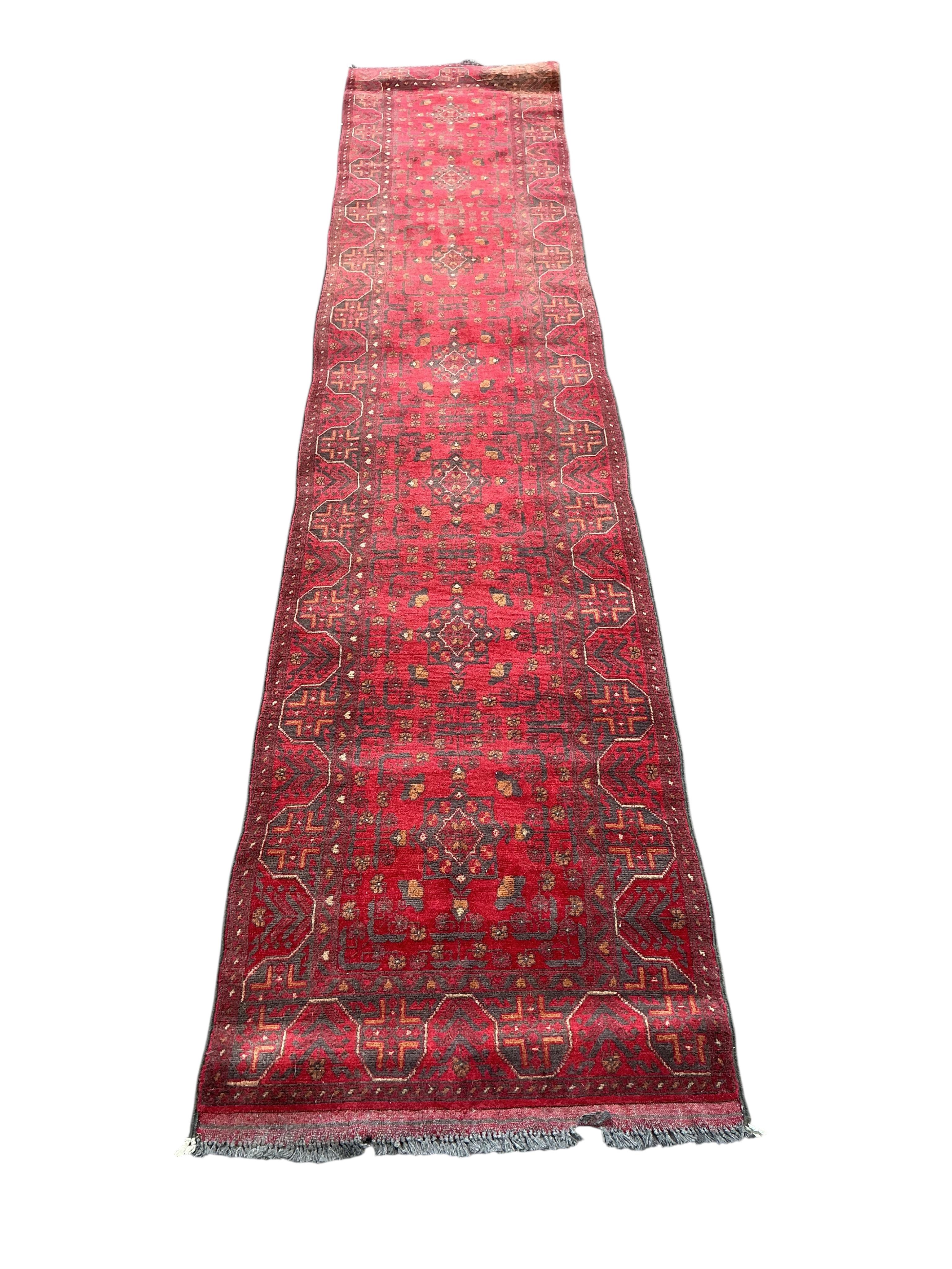A modern Afghan Khan Mohammadi runner, 390 x 76cm